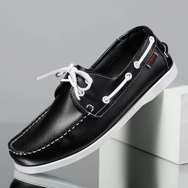New genuine leather loafers for men