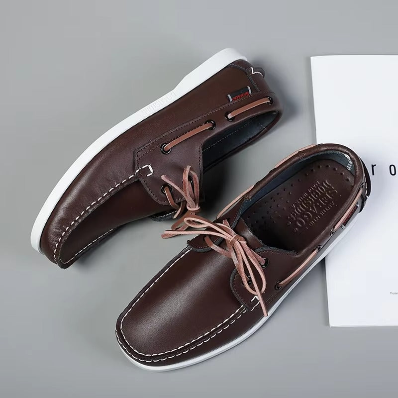 New genuine leather loafers for men